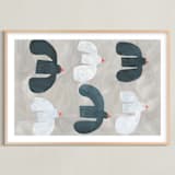 "Soar" - Art Print in Driftwood Taupe by Alicia Abla - Framed