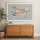 "US Agriculture" - Art Print in Robin's Egg by Joanna Griffin - In a Room