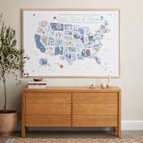 "United States of Flowers" - Art Print in Blue Moon Glycine by Another Please - In a Room