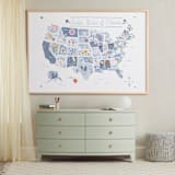 "United States of Flowers" - Art Print in Blue Moon Glycine by Another Please - In a Room