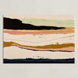 "Bike Path" - Art Print in Black by Caryn Owen - Unframed