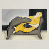 "Dreaming of Caramels" - Art Print in Deep yellow by Mary Ketch - Unframed