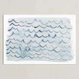 "waves" - Art Print in pool blue by Kelly Witmer - Unframed