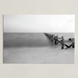 "Broken Dock at Nightfall" - Art Print in Monochromatic by Mary Ann Glynn-Tusa - Unframed