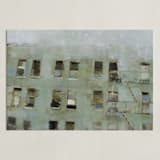 "Windows" - Art Print in grey by Hadas Tal - Unframed