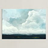 "Late in the Day" - Art Print in Slate Blue by Mya Bessette - Unframed