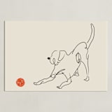 "Let's Play" - Art Print in Sand Beige by Adelyn T. - Unframed