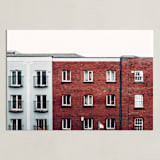 "Windows of Dublin" - Art Print in Red Brick by Monday Project - Unframed