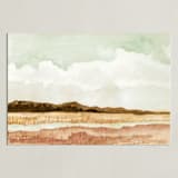 "Wetland" - Art Print in Golden Green by Field and Sky - Unframed