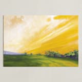 "Western Dawn" - Art Print in warm yellow by Stephanie Goos Johnson - Unframed