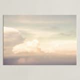 "Flying With Clouds" - Art Print in yellow by Qing Ji - Unframed