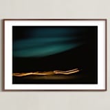 "Night Drive" - Art Print in Neon Lights by Rachel Marie Keba - Framed