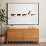 "Safari March" - Art Print in Wood by Katie Cooper Bussell - In a Room