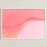 "Lily on the Edge" - Art Print in Coral by Kate Dailey - Framed