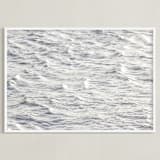 "Under the surface" - Art Print in Silver by Lisa Sundin - Framed