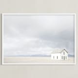"on the range" - Art Print in mountain blue by Alicia Abla - Framed