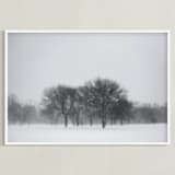 "Seeing Snow" - Art Print in Flurry by E Melko - Framed