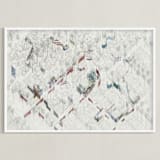 "Santa Monica Abstraction" - Art Print in Rich Red by Johnathon Smith - Framed