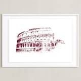 "Colosseum" - Art Print in Merlot by Paul Berthelot - Framed