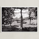 "North Carolina" - Art Print in Black and White by Adelina S. Keenan - Framed