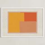 "Come And Stay With Me 1A" - Art Print in Albers Orange by Alain Castoriano - Framed