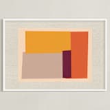 "Come And Stay With Me 2A" - Art Print in Albers Orange by Alain Castoriano - Framed