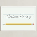 "The Write Stuff" - Personalized Art Print in Mint by Sarah Cohn - Framed