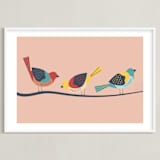 "Out on a Limb" - Art Print in Sunset by Wild Lily Designs - Framed