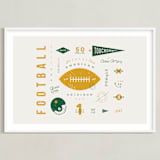 "American Football Vocab" - Art Print in Hunter by Dana Beckwith - Framed