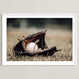 "For The Big Game 2" - Art Print in Field by Janet Cruz - Framed