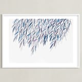 "Dreaming of Leaves" - Art Print in White by Priscilla Lee - Framed