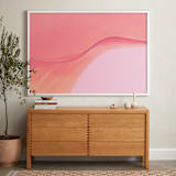 "Lily on the Edge" - Art Print in Coral by Kate Dailey - In a Room