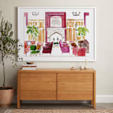 "Nightcap at the Bowery" - Art Print in Earthy Reds by Jessica June Avrutin - In a Room