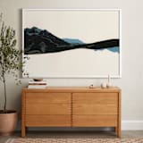 "Spliced Landscape 1" - Art Print in Blue Topaz by Melinda Laszczynski - In a Room