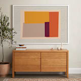 "Come And Stay With Me 2A" - Art Print in Albers Orange by Alain Castoriano - In a Room