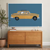 "New York" - Personalized Art Print in Taxi by Jenna Holcomb - In a Room