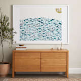 "Ocean Abundance" - Art Print in Ocean Blue by Bethania Lima - In a Room