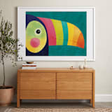 "Here's Looking At You" - Art Print in Toucan Teal by Noonday Design - In a Room