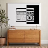 "Two-Tone Transistor Radio" - Art Print in Black & White by Jonathan Brooks - In a Room