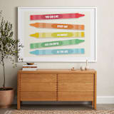"Colorful Crayons" - Art Print in Rainbow by Sarah Cohn - In a Room
