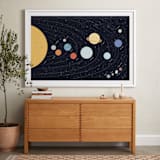 "Our beautiful universe" - Art Print in Navy by Sabrin Deirani - In a Room