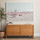 "Miami Pink Beach" - Art Print in Millennial Pink by Heather Loriece - In a Room