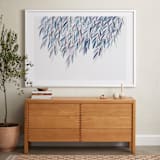 "Dreaming of Leaves" - Art Print in White by Priscilla Lee - In a Room