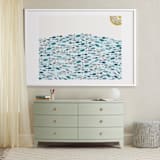 "Ocean Abundance" - Art Print in Ocean Blue by Bethania Lima - In a Room
