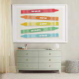 "Colorful Crayons" - Art Print in Rainbow by Sarah Cohn - In a Room