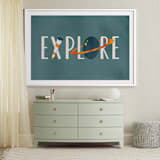 "Space to Explore III" - Art Print in Twilight by Heather Schertzer - In a Room