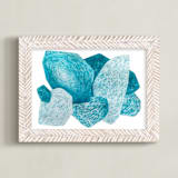 "Sea stones" - Art Print in Deep Sea by Emily Kariniemi - Framed
