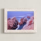 "Ocean meets the land" - Art Print in Ocean blue by NSMARK - Framed