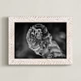 "Curly Fern" - Art Print in noir by Alexis Arnold - Framed