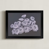 "Une Vie de Chrysanthèmes I" - Art Print in Inspiring Indigo by Mariecor Agravante - Framed